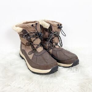 Bearpaw 9 Womens Brown Tan Shearling Winter Boots